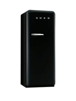 Smeg Fab28Qne1 60Cm 1950S Style Right Hand Hinged Fridge With Icebox - Black